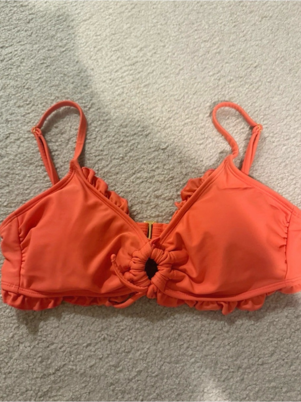 Target Red Ruffle Ring Front Bikini Top